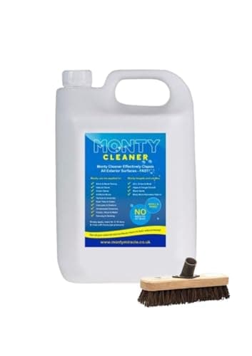 Miracle Fast Patio Cleaner In 10 Mins Outdoor & Garden Surface Cleaner 5L PAIRED WITH A Miracle Patio Surface Cleaning Brush