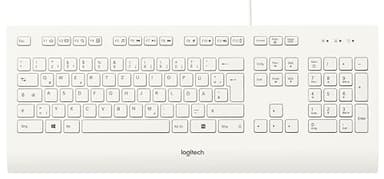 Logitech K280e Pro Wired Business Keyboard, QWERTZ German Layout - White