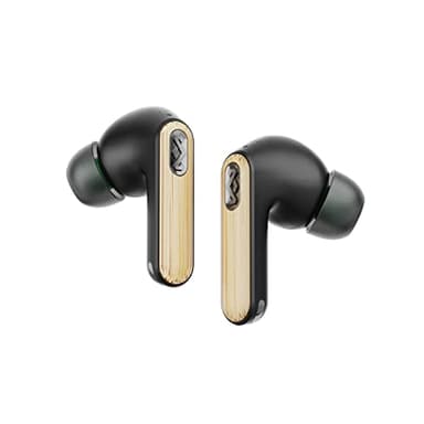 House Of Marley Redemption ANC 2 Active Noise Cancelling Earbuds - IPX5 True Wireless In Ear Buds, 24 Hr Playtime Bluetooth Earphones with Microphone, Touch Control, USB-C Charging Case, Black