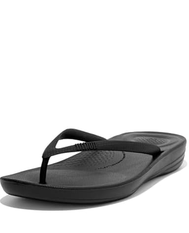 Fitflop Women's iqushion Ergonomic flip-Flops, All Black, 6.5 UK