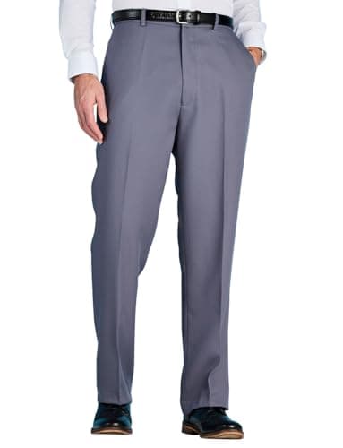 Chums Men's Stretch Waist Formal Smart Work Trousers Elasticated Waist Grey