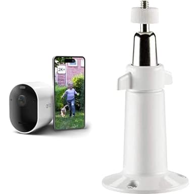 Arlo Pro 5 Security Camera Outdoor Wireless with Pro Wall Mount, 2K Outdoor Camera Kit, Battery Operated, Advanced Colour Night Vision, Dual-Band Wifi & Free Trial of Secure, 1 Camera, White