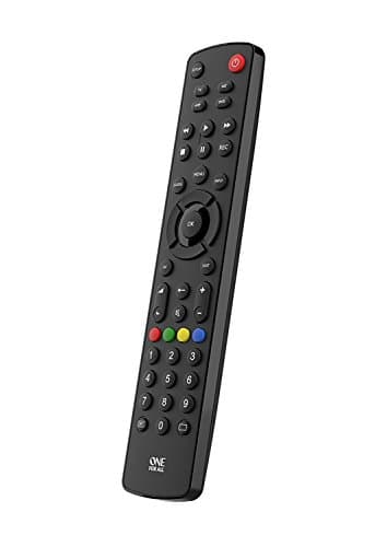 One For All Contour 4 universal remote control TV - control of 4 devices - TV/ Smart TV set top box DVD Blu-ray and audio devices - guaranteed to work with all manufacturer brands - URC1240, Black