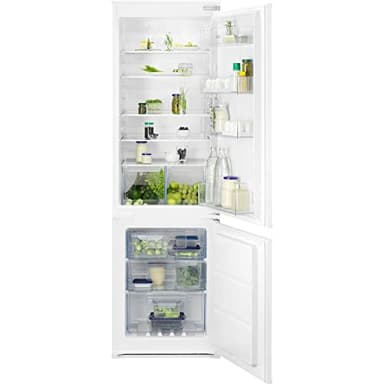 Zanussi Series 40 Fridge Freezer Built-In ZNFN18ES3, LowFrost 196/73 Litres Capacity, Fast Freeze Function With Auto Switch-Off, Reversible Door Hinge, White