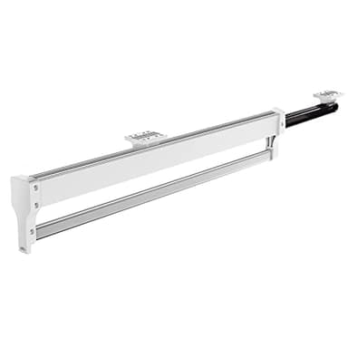 MAFAGE Pull Out Clothes Rail, Adjustable Pull Out Hanger Rail Rod for Wardrobe Trousers Clothing Storage, Space Saving, Load 25kg (White 447mm)