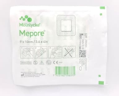 MediSale Ltd Adhesive Sterile Wound Dressings **Pack of 10**- Suitable for cuts and grazes, Diabetic Leg ulcers, venous Leg ulcers, Small Pressure sores - 9cmx10cm