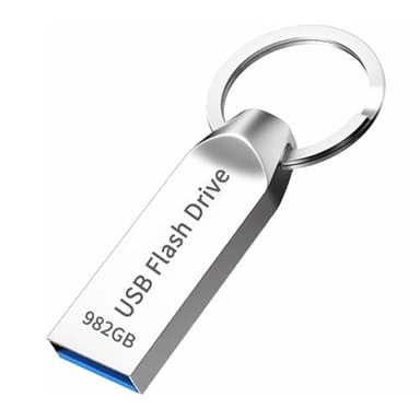 Poxfun USB Stick 3.0-982GB High Capacity Memory Stick Stable USB Flash Drive Waterproof Thumb Drive for Store and Copy Files, with Keychain