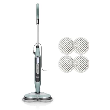 Shark Steam Mop, Automatic Steam and Scrub Steam Mop with Steam Blaster & 6 Dirt Grip Pads, 3 Steam Settings, Stain & Dirt Removal, For all Sealed Hard Floors, 8m Cord, Sage Green, S8201UKCP