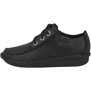 Clarks Women's Funny Dream Derbys, Black Black Leather, 8 UK