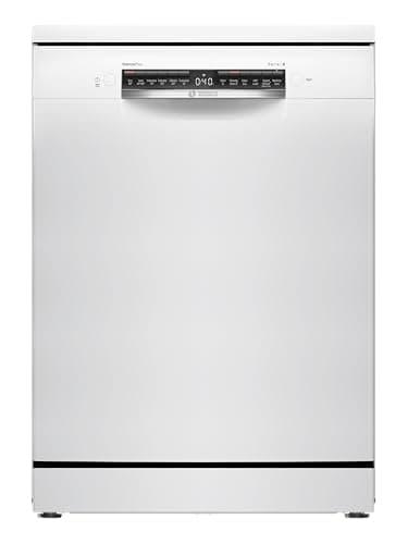 Bosch SMS4EMW06G Series 4, Freestanding Dishwasher 60cm, Home Connect, ExtraDry, Remarkably quiet, Glass Care, Rackmatic Adjustable Basket, Smart Start, ExtraShine Option, AquaStop, White