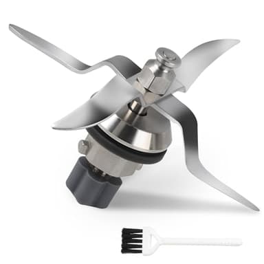 SWAWIS Replacement Blending Blade Stainless Steel Compatible with Silvercrest Monsieur Cuisine Connect and Monsieur Cuisine Smart Food Processor with Sealing Ring and Cleaning Brush