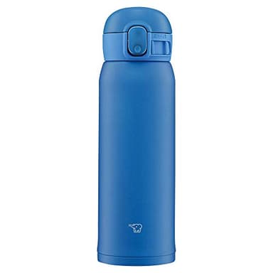 Zojirushi SM-WA48-AA Water Bottle, One-Touch Stainless Steel Mug, Seamless 0.48L Blue