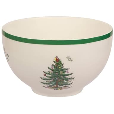Spode - Christmas Tree Collection - Rice Bowl - Measured at 6" - Dishwasher. Microwave, and Freezer Safe