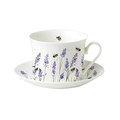 Roy Kirkham - Breakfast Cup and Saucer - Bees with Lavender