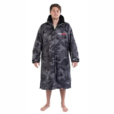 Dryrobe Advanced Longsleeve Poncho - Black Camo/Black (UK, Alpha, S, Regular, Regular, Multicolor)