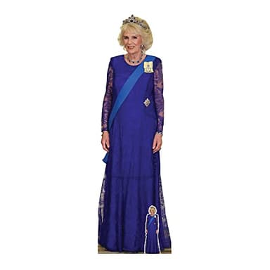 Star Cutouts SC4232 Camilla The Queen Consort with Crown Lifesize Cardboard Cutout With Mini