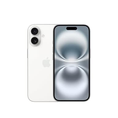 Apple iPhone 16 128 GB: 5G Mobile phone with Apple Intelligence, Camera Control, A18 Chip and a Big Boost in Battery Life. Works with AirPods; White