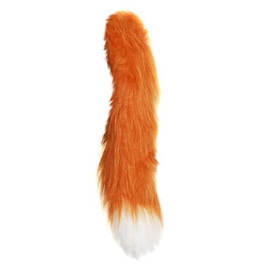 I LOVE FANCY DRESS Fluffy Orange & White Tail Accessory - Thick Orange Fox Tail - Length: 20"/50cm / Circumference: 10"/25cm - Perfect for World Book Day