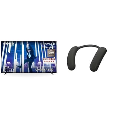 Sony BRAVIA 8 OLED, K55XR80, 55 Inch 4K HDR Google Smart TV (2024) BRAVIA Theatre U – Dolby Atmos® neckband speaker, Wireless, Bluetooth®, 12h Battery, HT-AN7
