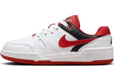 Nike Full Force GS Sneaker, White Mystic Red Black, 4 UK
