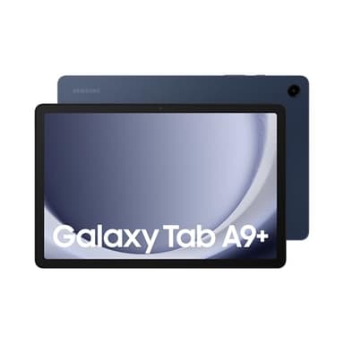 Samsung Galaxy Tab A9+ Android Tablet, 128GB Storage, 6GB Ram, Large Display, 3D Sound, Navy, 3 Year Extended Warranty (UK Version)