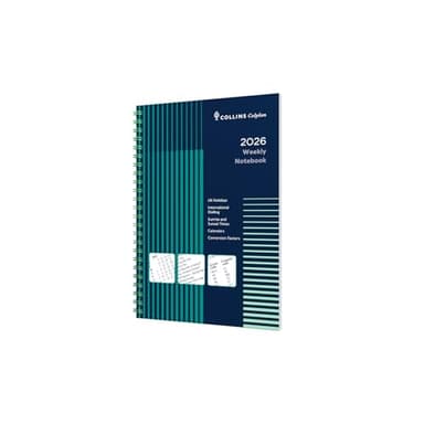 Collins - Colplan - 2026 12 Month Calendar Year Planner, Week-To-View with Notes Diary, A5 Wiro Bound Cover (61-26)