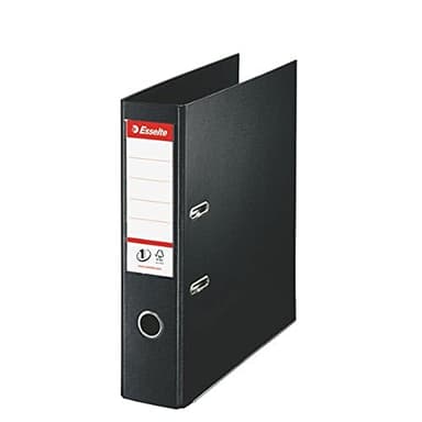 Esselte A4 Lever Arch File, Black, 72 mm Spine, Plastic, Vivida Range, 811370, 500 Sheets Capacity