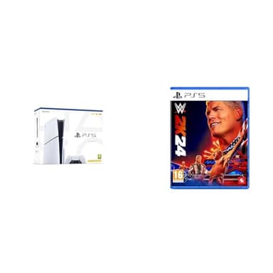 Playstation 5 Console (Slim) & WWE 2K24 PS5 Standard Edition