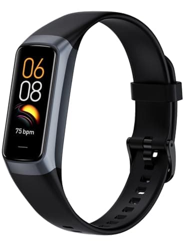 Fitness Tracker Activity Tracker 1.10''AMOLED Touch Color Screen,Smart Watch with 24/7 Blood Oxygen Heart Rate and Sleep Monitor,IP68 Waterproof,Step Counter Health for Women Men (Carbon black)