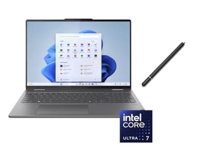 Lenovo Yoga 2 in 1 16" 2K Touchscreen Laptop | Intel Core Ultra 7 155U | Intel HD Graphics | Backlit | Fingerprint | 16GB RAM DDR5 | 1024GB SSD | Windows 11 Home | Bundle with Stylus Pen