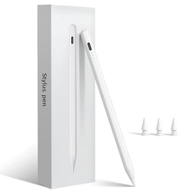 Pencil for iPad 2025-2018, Fast Charge, Palm Rejection, Tilt Sensitivity Stylus Pen for Apple iPad 10th/11th A16 & 9th-6th Generation, Air M2 M3 13"/11"/5-3rd, Pro M4 13"/11"/12.9", Mini 7th/6th/5th