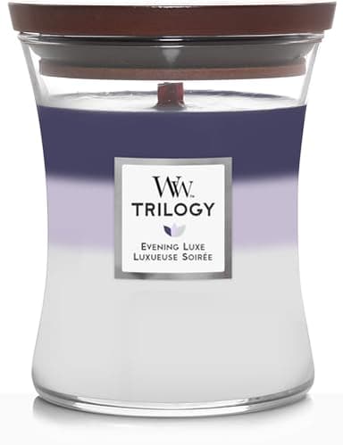 WoodWick Scented Candle Medium Trilogy Evening Luxe - 11 cm / Diameter 10 cm