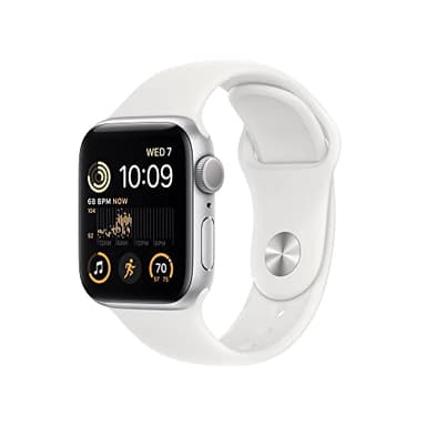 Apple Watch SE (2nd Gen) (GPS, 40mm) - Silver Aluminium Case with White Sport Band, Regular (Renewed)