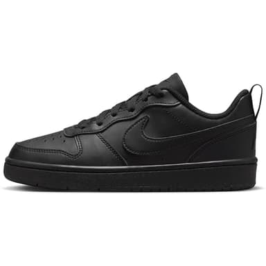 NIKE Unisex Kids Court Borough Low Recraft Sneaker, Black, 4 UK