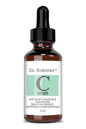 Vitamin C Serum 20% Pure L-Ascorbic Acid, Ferulic Acid, Vitamin E and Hyaluronic Acid for Face and Eyes 1oz. by Dr. Brenner