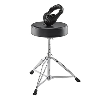 Alesis Drum Essentials Bundle - Complete Electric Drum Set Accessory Pack Including a Drum Throne and On-Ear Headphones
