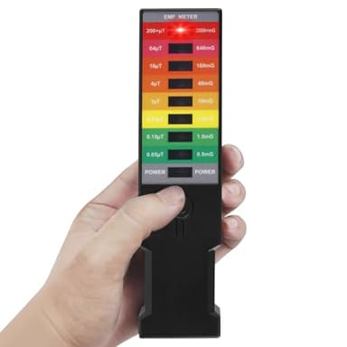 DUPELEC Emf Meter, 0-2000+mG Handheld Emf Reader with 8 LEDs, Ghost Hunting Equipment, Paranormal Equipment, Emf Meter Ghost Hunting, Paranormal Equipment Spirit Box, Portable Gauss Meter