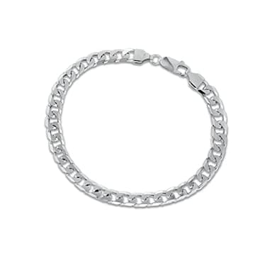 Tuscany Silver Men's Sterling Silver 5.8mm Curb Bracelet of 20cm/8"