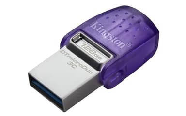 Kingston DataTraveler microDuo 3C USB Flash Drive 128GB USB Gen 3 Type-C and Type-A - DTDUO3CG3/128GB