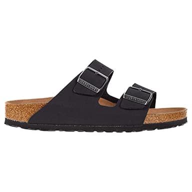 Birkenstock Unisex Arizona BS Vegan Birko-Flor Nubuck Black Sandals 5 UK