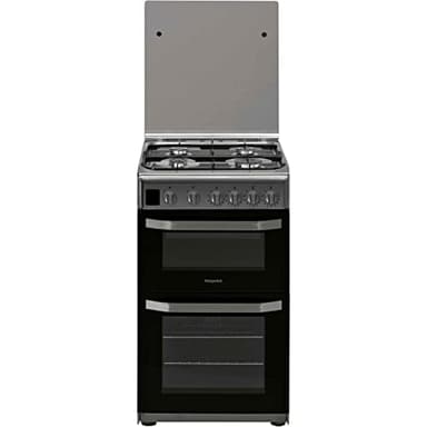 Hotpoint 50CM HD5G00CCX/UK Gas Double Freestanding cooker - Stainless Steel