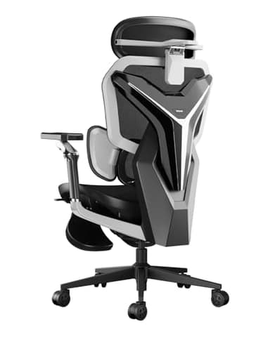 AutoFull G7 Ergonomic Office Chair, 3-Zone Dynamic Lumbar Support, 360° Armrests, CloudTech Mesh, 140° Recline, Footrest, Detachable Back Armor, Desk Chair for Office & Gaming, Black