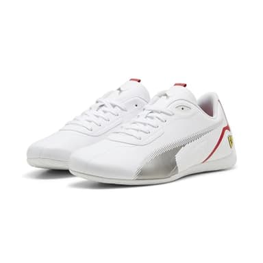 PUMA Neo Cat 2.0 Scuderia Ferrari Automobiles Sports Shoes, White Aged Silver Gray, 10 UK