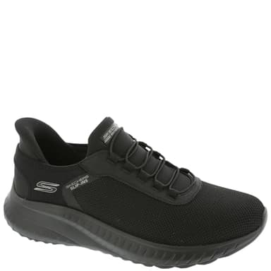 Skechers Men's Hands-Free Slip-ins BOBS Squad Chaos Tough Walk Sneaker, Black Mesh/Trim, 9 UK