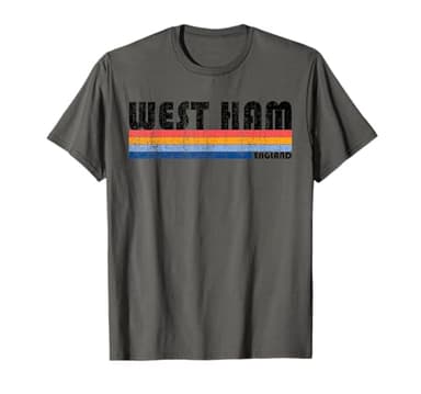 Vintage 80s Style West Ham England T-Shirt T-Shirt