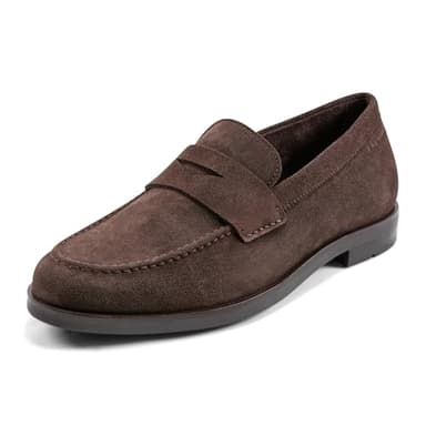 Rockport Men's Sutton Penny Loafer, Dark Brown Suede, 8.5 UK