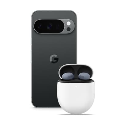 Google Pixel 10 Pro - Unlocked Android Smartphone with Gemini, Triple Rear Camera System, 24+ Hour Battery and 6.3" Super Actua Display - Obsidian, 512GB + Buds Pro 2