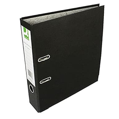 Q-Connect Lever Arch File Paperbacked A4 Black (10 Pack) KF20038