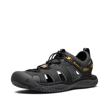 Keen Men's Solr Sandal-m Water Sandals, Black Grey Yellow, 12 UK
