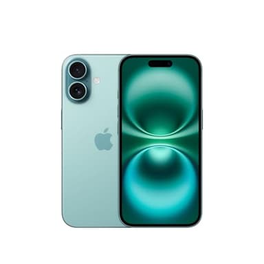 Apple iPhone 16 128 GB: 5G Mobile phone with Apple Intelligence, Camera Control, A18 Chip and a Big Boost in Battery Life. Works with AirPods; Teal